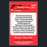 Flyer Lavado a presión Lavado a alta presión Profesional<br><div class="desc">Lavado a presión Lavado a alta presión Profesional rojo</div>