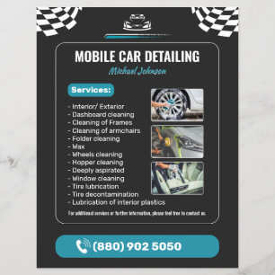 Flyer Lavado de Autos Detallado