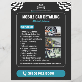 Flyer Lavado de Autos Detallado