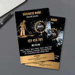 Flyer Lavado de corriente de lavado a presión profesiona<br><div class="desc">Diseño profesional de tarjetas de visita - pistola de lavado de presión de oro para sus servicios de lavado de presión</div>