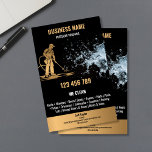 Flyer Lavado de corriente de lavado a presión profesiona<br><div class="desc">Diseño profesional de tarjetas de visita - pistola de lavado de presión de oro para sus servicios de lavado de presión</div>