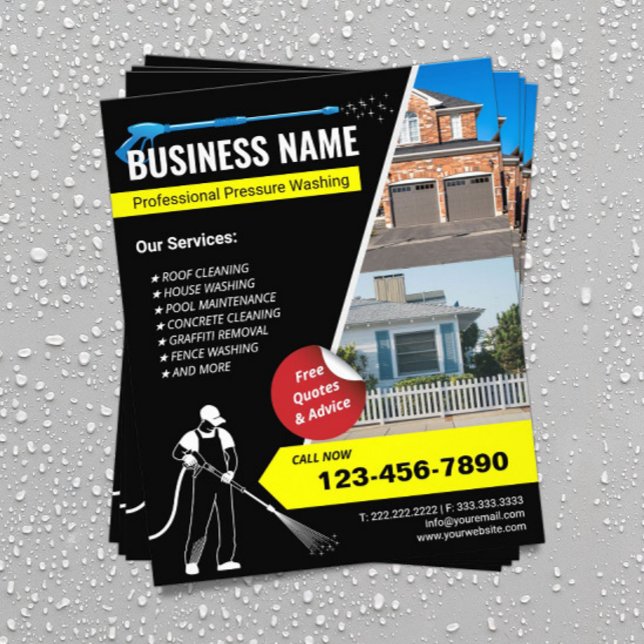 Flyer Lavado de presión Lavado profesional Lavado de cor (Subido por el creador)