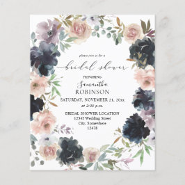 Flyer Lavanda de presupuesto, marina y ducha de novia ro