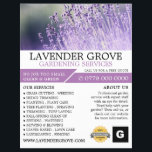 Flyer Lavanda morada, Servicio de Jardinería, Horticultu<br><div class="desc">Lavanda morada,  Servicio de Jardinería,  Volante publicitario Horticulturista por la Tienda de tarjetas de visita.</div>