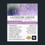 Flyer Lavanda morada, Servicio de Jardinería, Horticultu<br><div class="desc">Lavanda morada,  Servicio de Jardinería,  Volante publicitario Horticulturista por la Tienda de tarjetas de visita.</div>