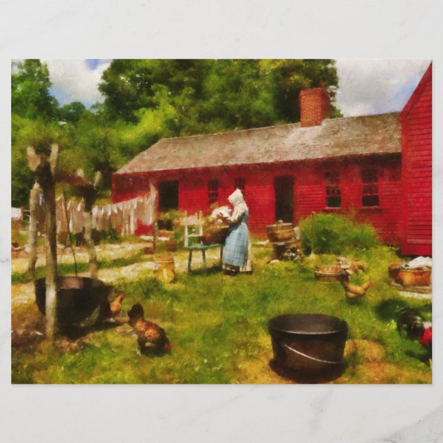 Flyer Lavandería - Lavandería de la vieja escuela (Frente)