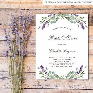 Flyer Lavender eucalyptus budget bridal shower