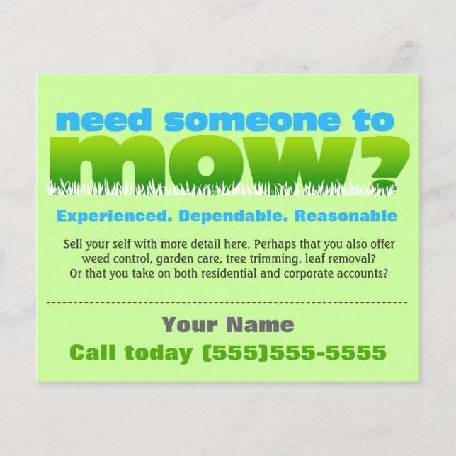 Flyer Lawn Care Mow Grass LandscapALL (Frente)