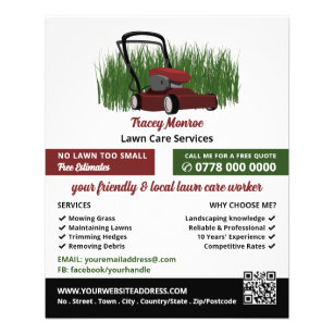 Flyer Lawn-Mower en Grass, Lawn Care Services
