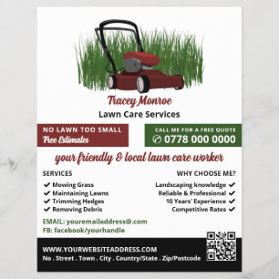 Flyer Lawn-Mower en Grass, Lawn Care Services