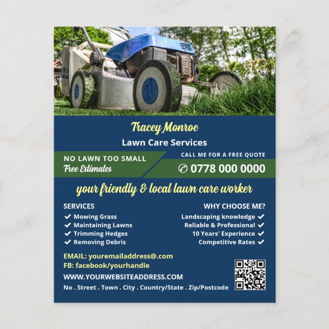 Flyer Lawn-Mower, Lawn Care Services (Frente)