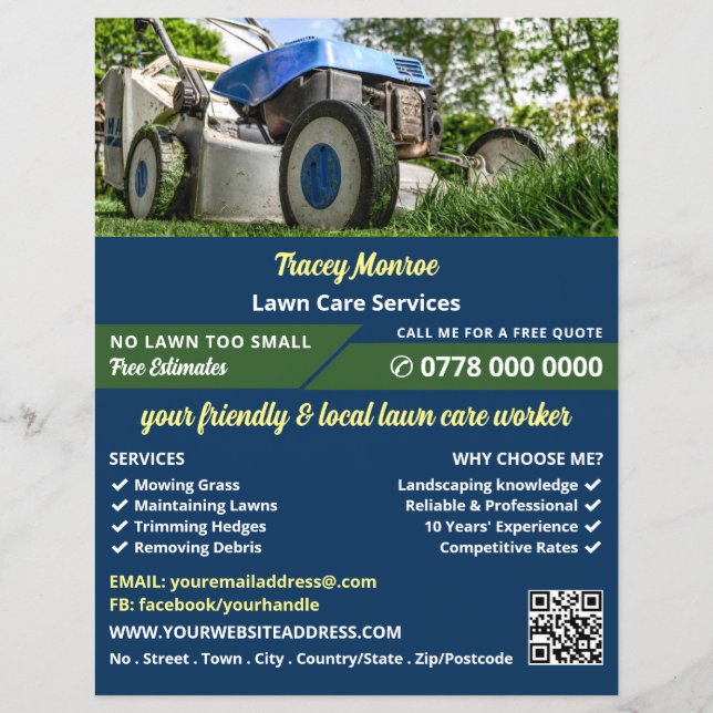 Flyer Lawn-Mower, Lawn Care Services (Frente)