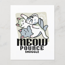 Flyer Laze Furr Days - Diseño de gatos perezosos