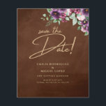 Flyer LeahG Brown Berry Plum Purple Wedding Fall Winter<br><div class="desc">Congratulations on your engagement! We wish you a lifetime filled with happiness and joy. This modern and elegant autumn fall themed wedding design is just one of the many design themes available in this store, created to fit your needs and budget. You can edit the template fields from this page...</div>