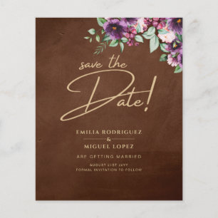 Flyer LeahG Brown Berry Plum Purple Wedding Fall Winter