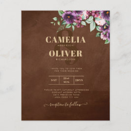 Flyer LeahG Brown Berry Plum Purple Wedding Fall Winter