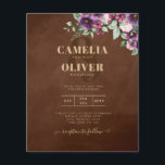 Flyer LeahG Brown Berry Plum Purple Wedding Fall Winter<br><div class="desc">Congratulations on your engagement! We wish you a lifetime filled with happiness and joy. This modern and elegant autumn fall themed wedding design is just one of the many design themes available in this store, created to fit your needs and budget. You can edit the template fields from this page...</div>
