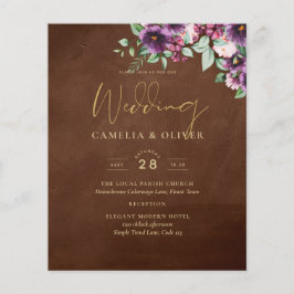 Flyer LeahG Brown Berry Plum Purple Wedding Fall Winter