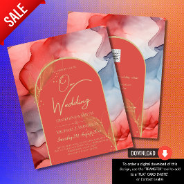 Flyer LeahG Coral Navy Blue Gold INVITE