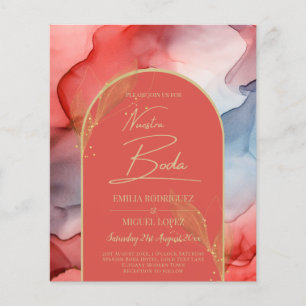 Flyer LeahG Coral Navy Blue Gold INVITE