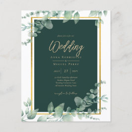 Flyer LeahG Eucalipto Verdor Boda en Oro CODIGO QR
