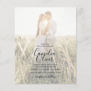 Flyer LeahG FOTO Wedding Invitar a Black Gold TINK