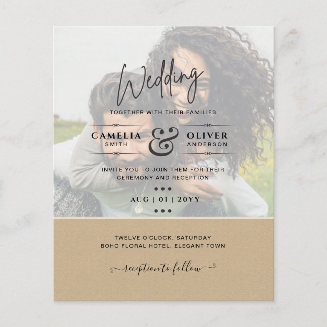 Flyer LeahG FOTO WEDDING INVITATION Presupuesto Overlay  (Frente)