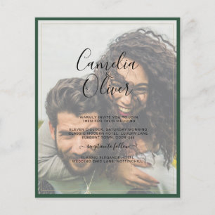 Flyer LeahG Green Purple WISTERIA Wedding INVITE