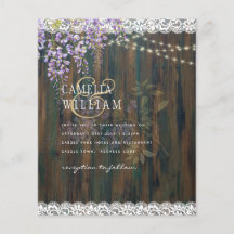 LeahG Lila WISTERIA Encaje Rústico para Bodas