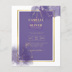 Flyer LeahG PURPLE GOLD Boda Lavender ALCOHOL INK