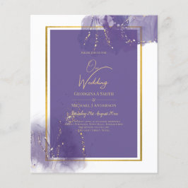 Flyer LeahG PURPLE GOLD Boda Lavender ALCOHOL INK
