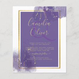 Flyer LeahG PURPLE GOLD Boda Lavender ALCOHOL INK