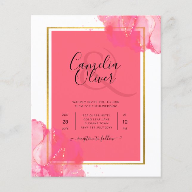 Flyer LeahG Salmon PINK DOLOR BODA Alcohol Tinta (Frente)