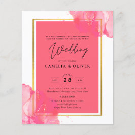 Flyer LeahG Salmón ROSA ORO BODA Tinta Alcoholica
