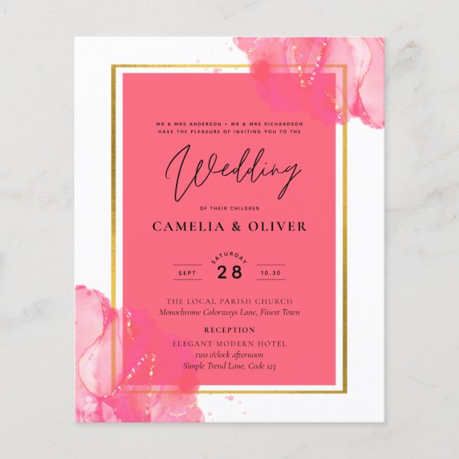 Flyer LeahG Salmón ROSA ORO BODA Tinta Alcoholica (Frente)