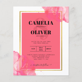 Flyer LeahG Salmón ROSA ORO BODA Tinta Alcoholica