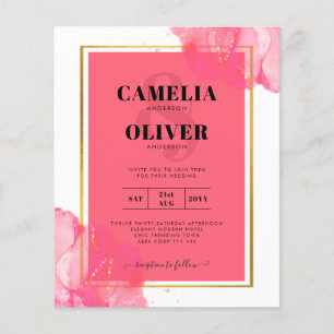 Flyer LeahG Salmón ROSA ORO BODA Tinta Alcoholica