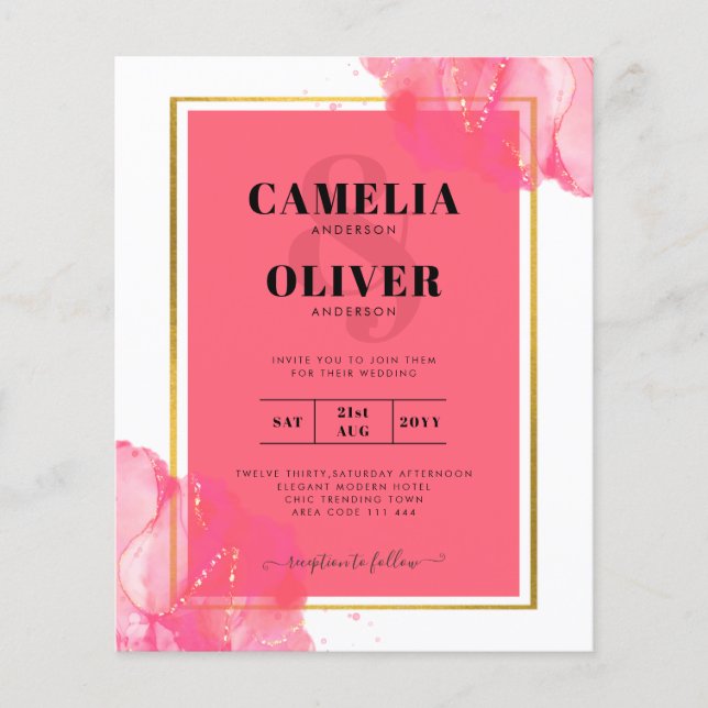 Flyer LeahG Salmón ROSA ORO BODA Tinta Alcoholica (Frente)