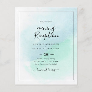 Flyer LeahG Sea Glass Turquoise Verde azulado Blue Weddi