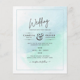 Flyer LeahG Sea Glass Turquoise Verde azulado Blue Weddi