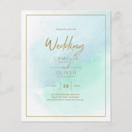 Flyer LeahG Sea Glass Turquoise Verde azulado Blue Weddi
