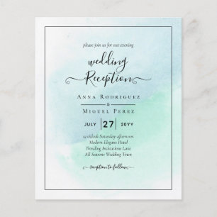 Flyer LeahG Sea Glass Turquoise Verde azulado Blue Weddi