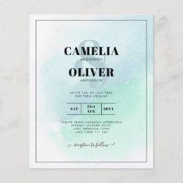 Flyer LeahG Sea Glass Turquoise Verde azulado Blue Weddi