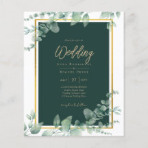 LeahG Verde Eucalipto Boda Dorada CÓDIGO QR