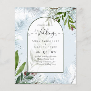 Flyer LeahG Winter Wedding Aqua Blue Green INVITE