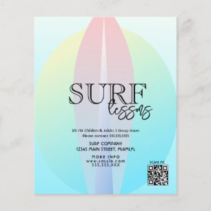 Flyer Lección de surf para adultos y niños empresariales