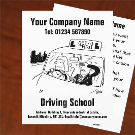 Flyer Lecciones de conducción de la escuela Personalizad