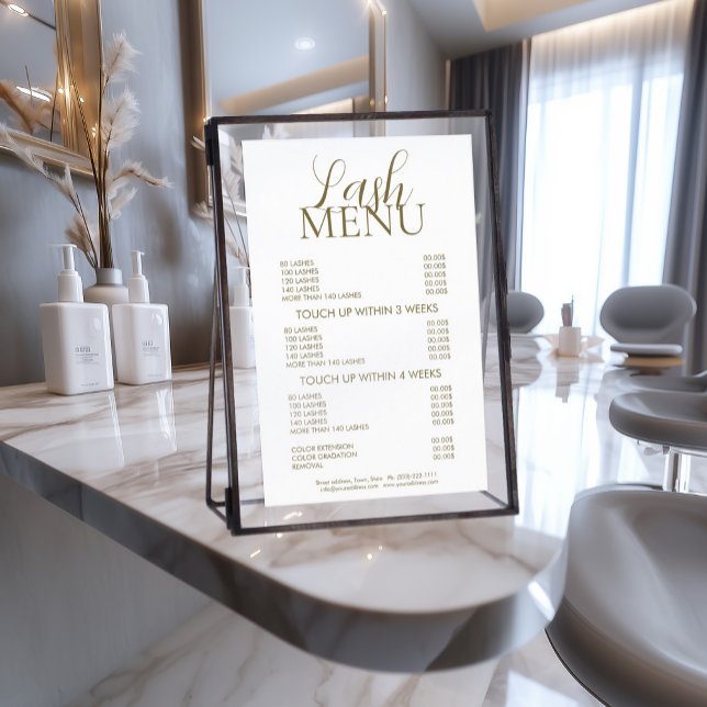 Flyer Lemas Extensiones Eyelash Simple Mínimo Básico (Perfect for business)