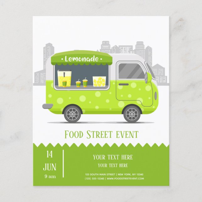 Flyer Lemonada callejera de Food Truck (Frente)