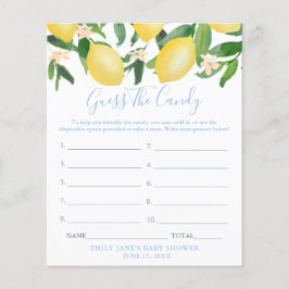 Flyer Lemons Adivinan La Tarjeta De Baby Shower Candy Ga